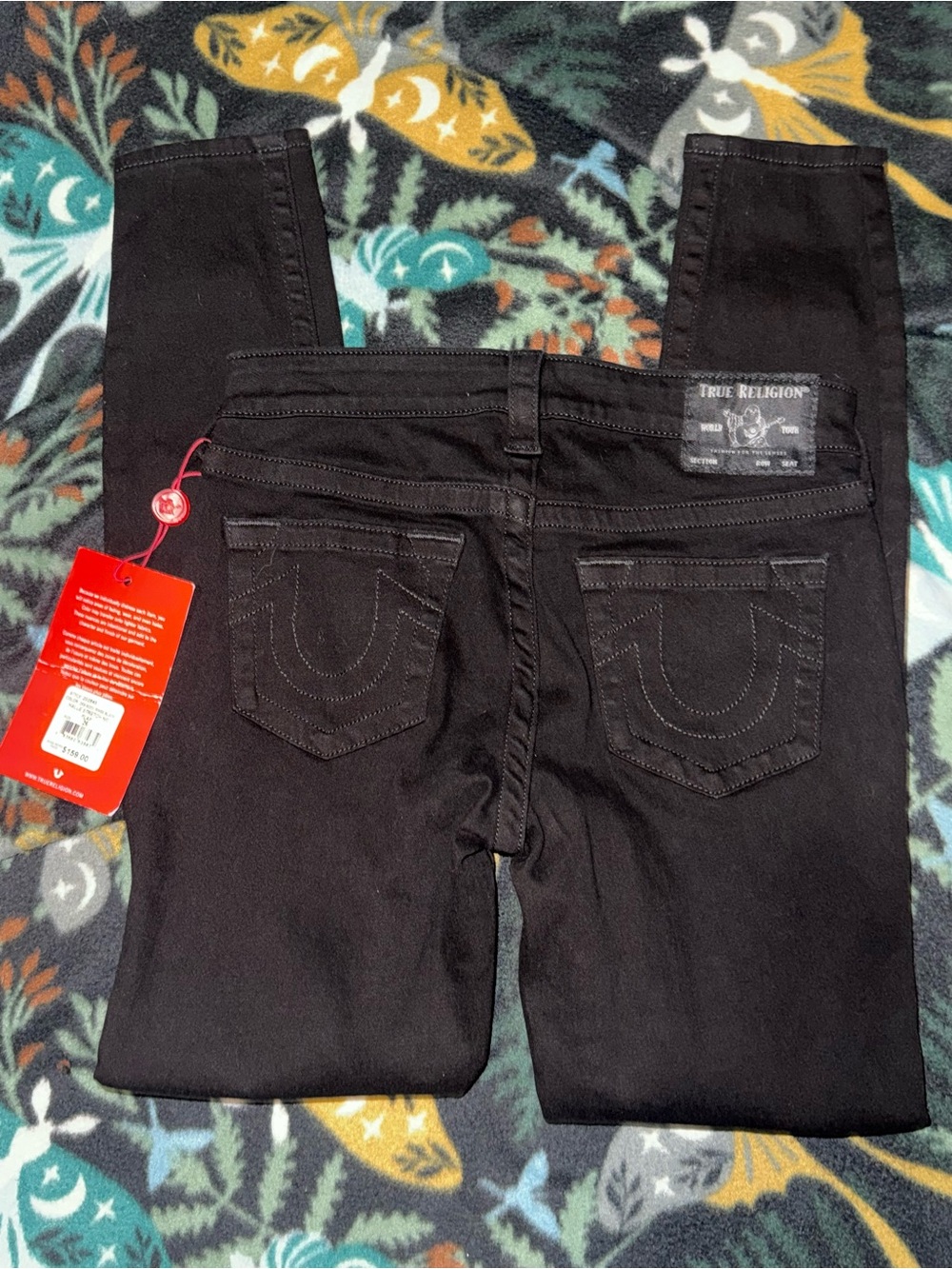 True Religion Halle Super Skinny Black Jeans Women’s Size 26 NWT